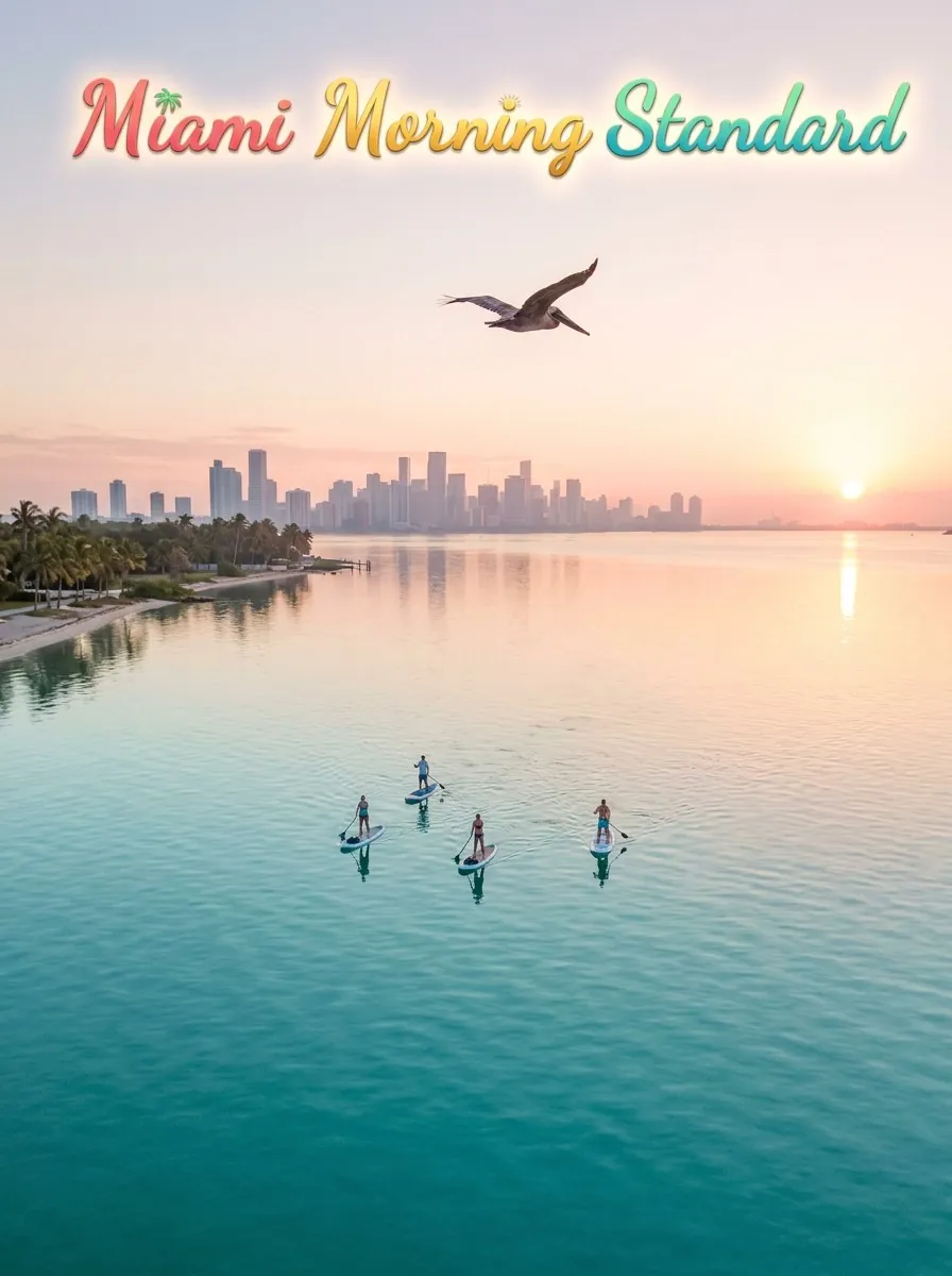 Paddleboards on Biscayne Bay
