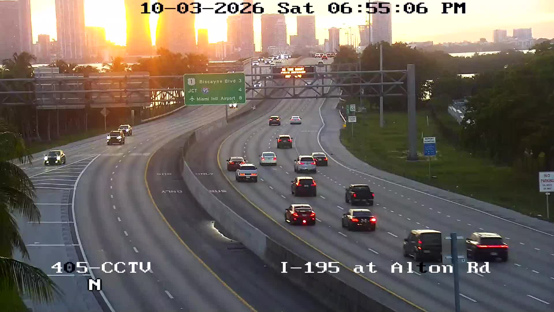 Live traffic camera: Julia Tuttle Causeway